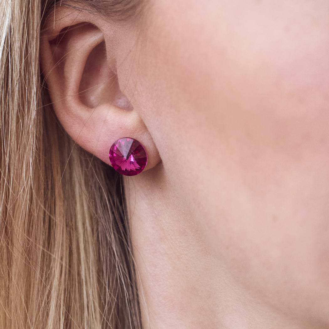 Ohrstecker OSGK47 mit Premium Crystal in 10 mm - getragen