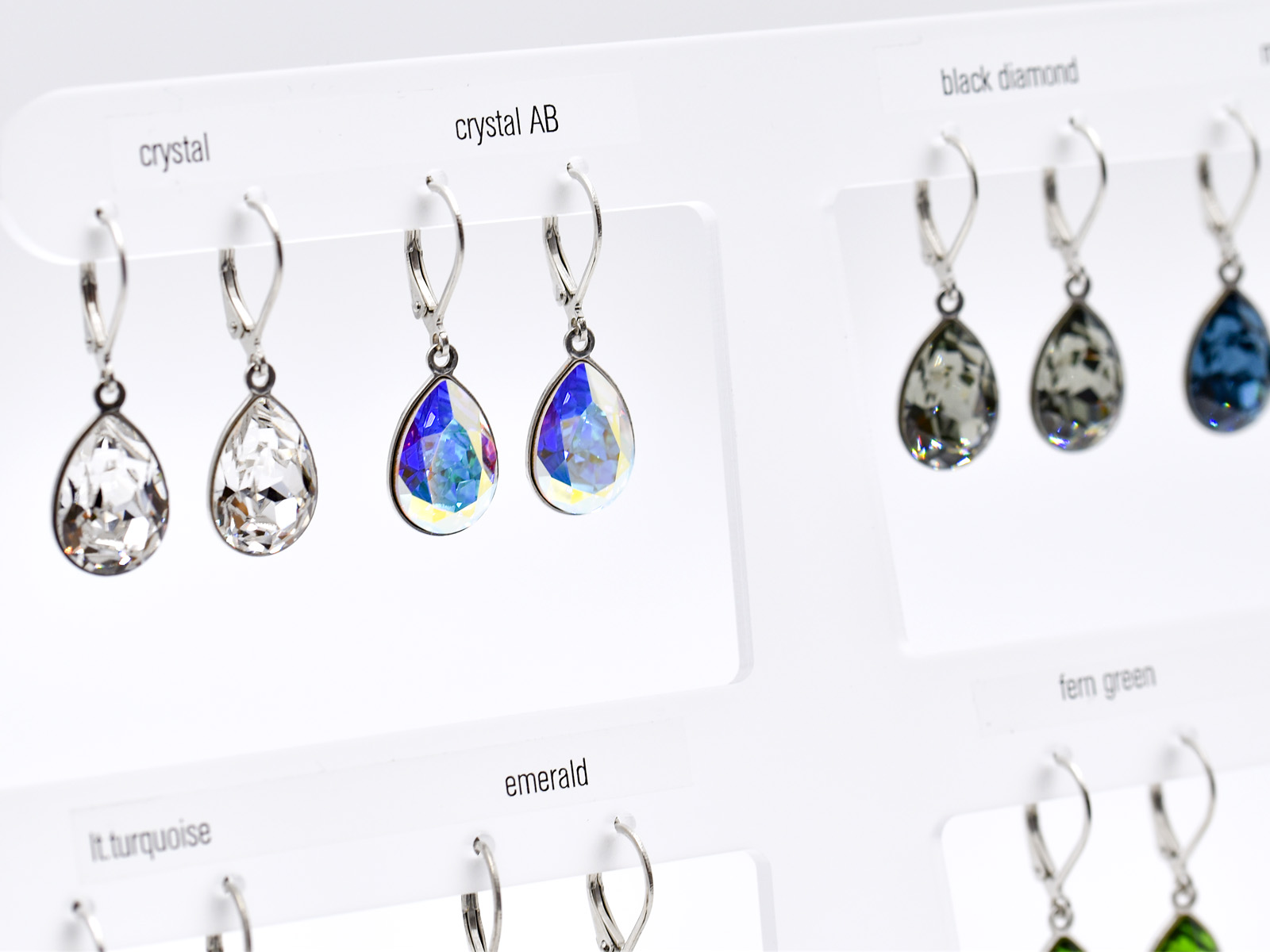 Display Ohrhänger "Tropfen" (14 Paar)