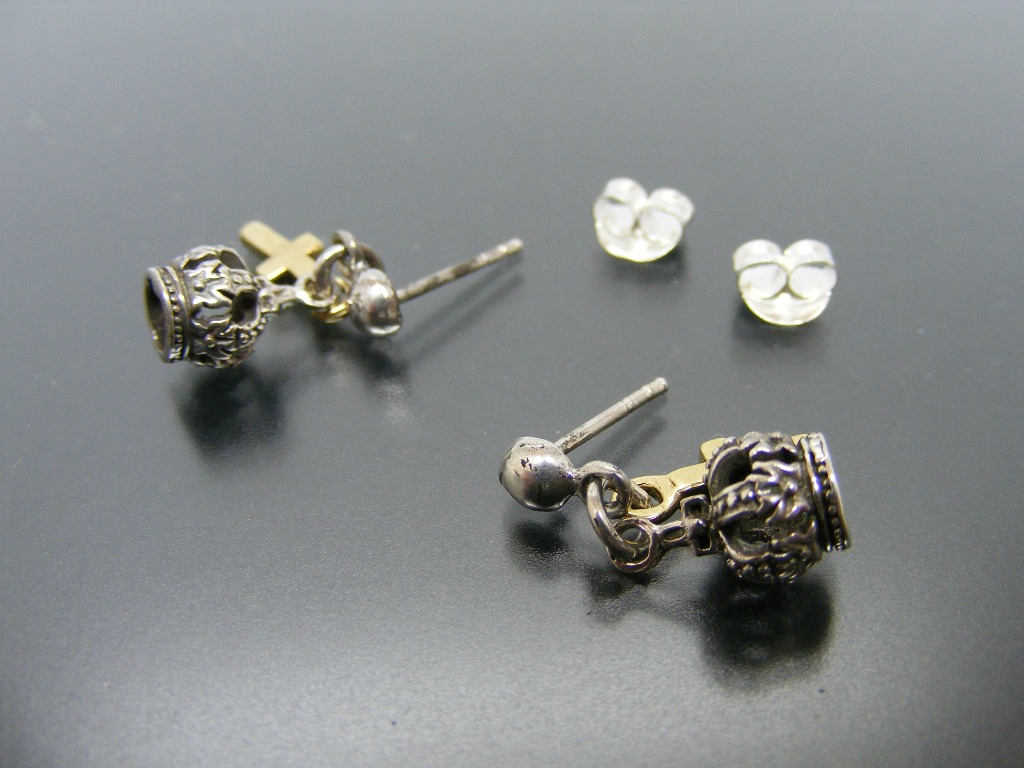 Ohrstecker Krone, Kreuz