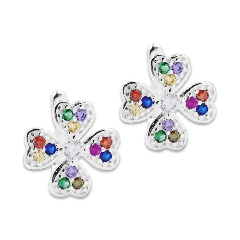 Creolen Kleeblatt mit Premium Crystal