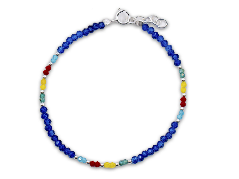 Armband mit Glassteinen (17 cm + 2.0 cm) (3.0 mm)