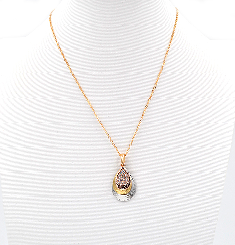 Collier Tricolor "Tropfen" (40 cm + 5 cm)