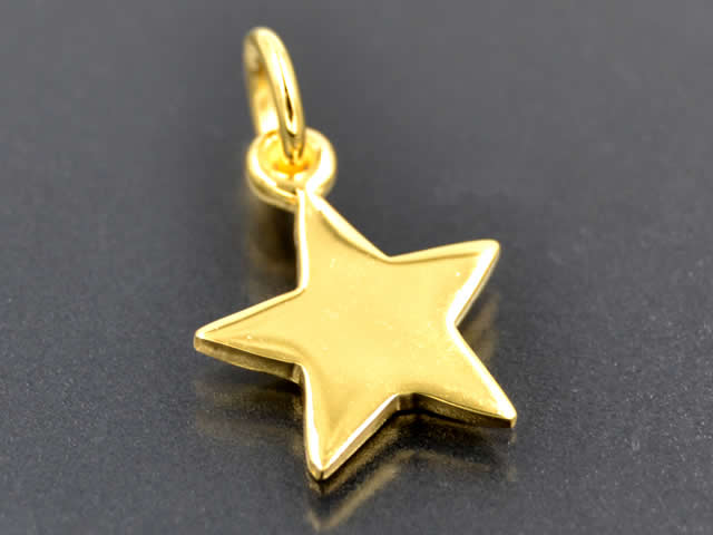 Anhänger Stern vergoldet poliert