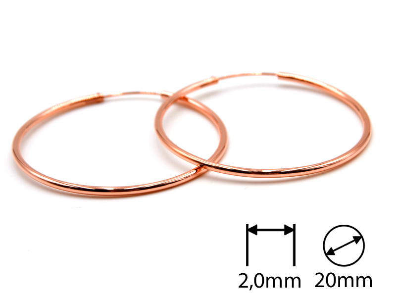 Creolen (2.0 mm x 20 mm) rosévergoldet