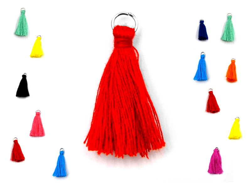 Baumwoll Quasten (ca. 3.0 cm) 10er Pack