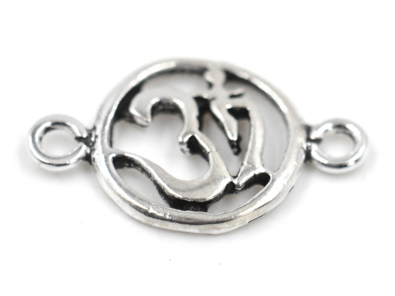 Anhänger OM, AUM mit Doppelöse aus Sterlingsilber