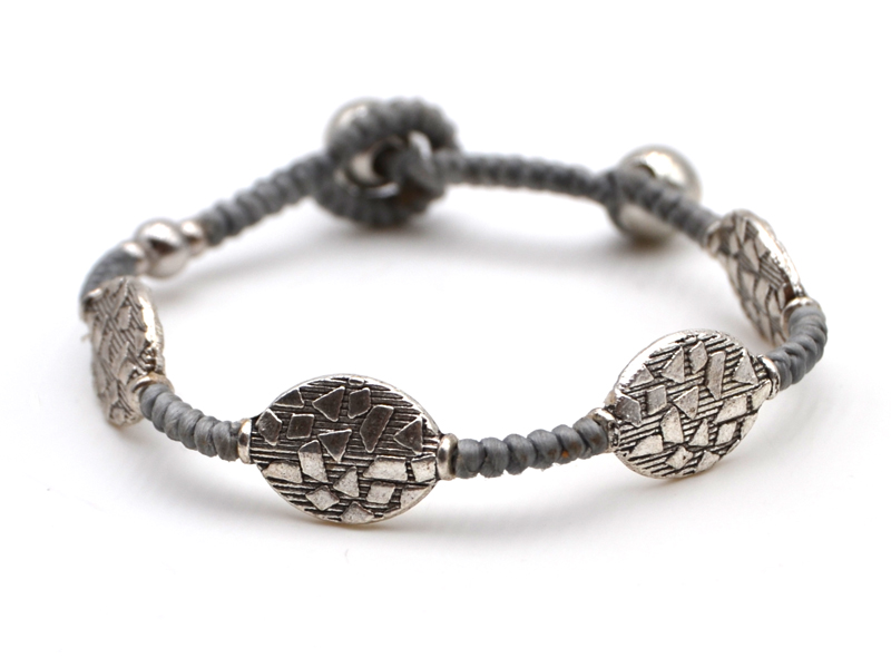 Armband "Enno" (silver and grey)