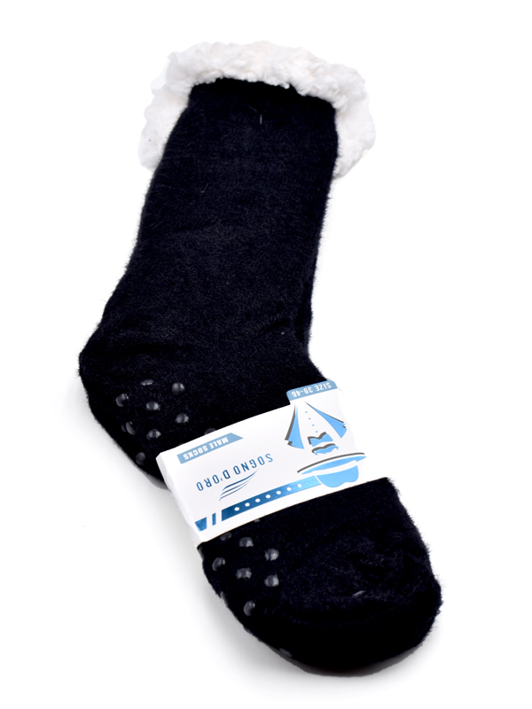 1 Paar Kuschel Socken Unisex einfarbig Anti Rutsch