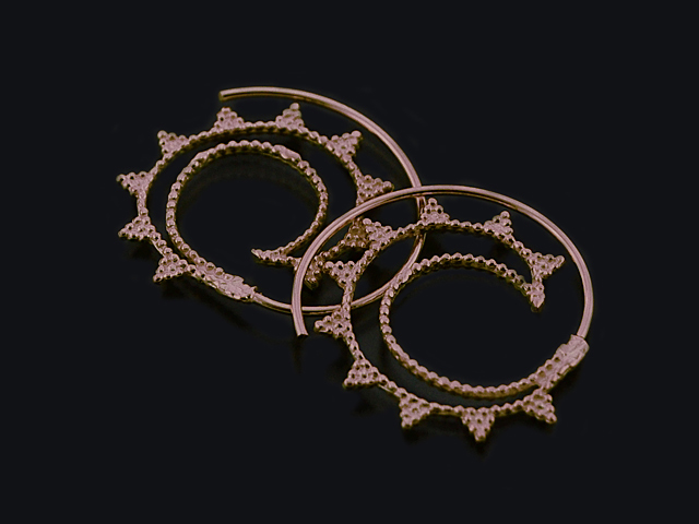 Ohrhänger "Spirale" rosevergoldet (30mm)