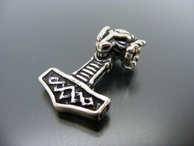 Anhänger Thorshammer, Donnergott, Mjölnir , Widderkopf