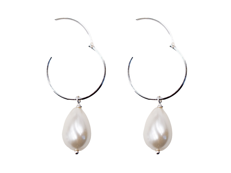 Creolen mit Glasperlen