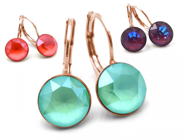 Ohrhänger HK39TB mit Premium Crystal in 8 mm rosévergoldet