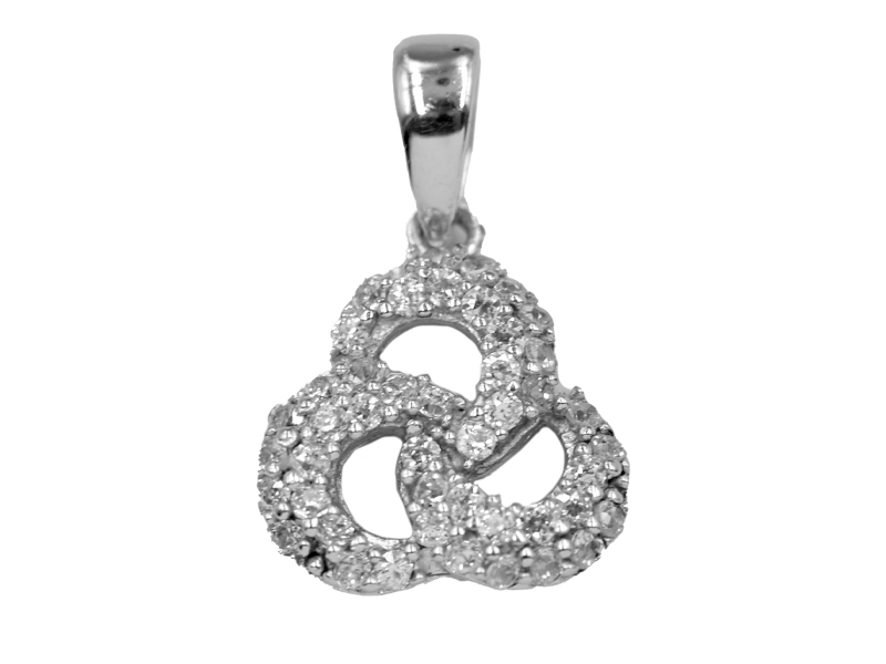 Anhänger Knoten, rhodiniert