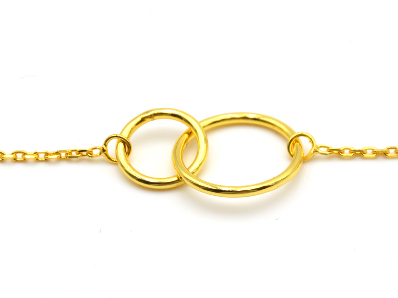 Collier "Kreise" (40+5cm) vergoldet