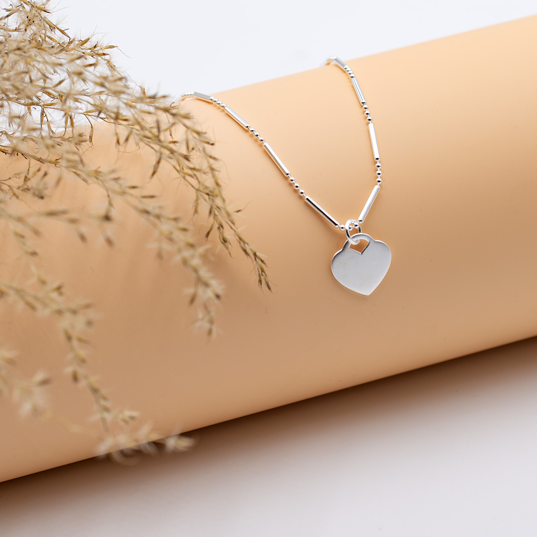 Kette mit Gravurplatte Herz