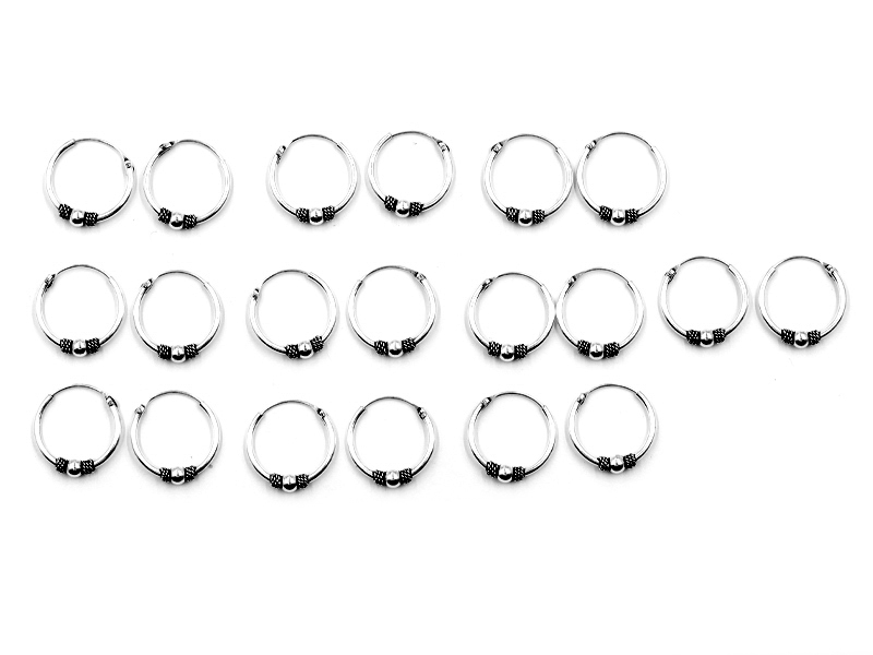 Bali Creolen (1.2 x 14 mm) (10 Paar)