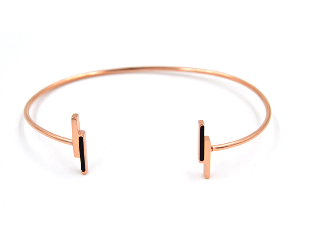 Edelstahlarmreifen , rosevergoldet