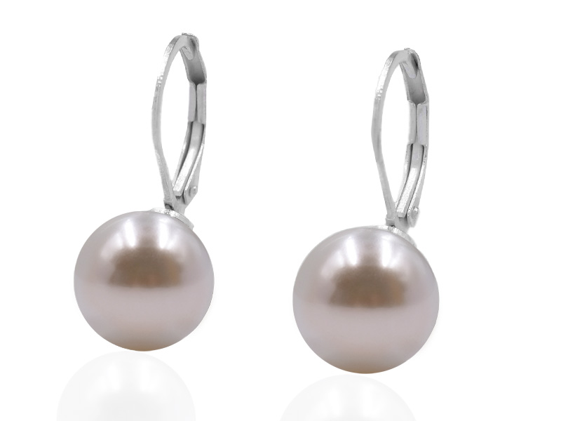 Ohrhänger HKP10BR mit Premium Perle in 10 mm - Cream