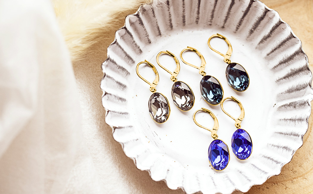 Ohrhänger Lina mit Premium Crystal vergoldet 