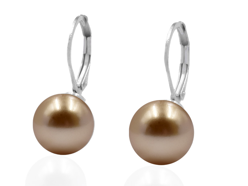 Ohrhänger HKP12BR mit Premium Perle in 12 mm - Gold