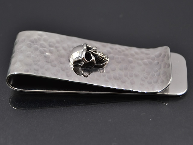 Geldklammer Totenkopf gehämmert