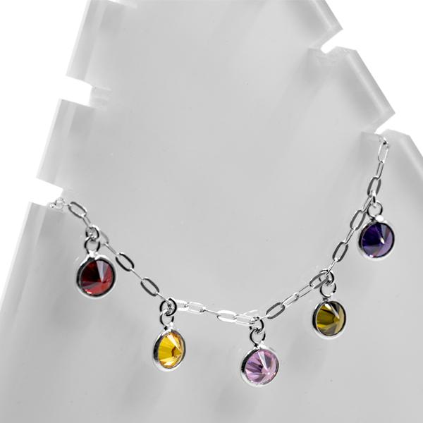 Fußkette mit Zirkonia (25 cm)