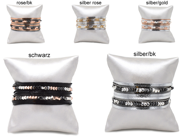 Lederarmband Kaya Schwarz (36 cm)