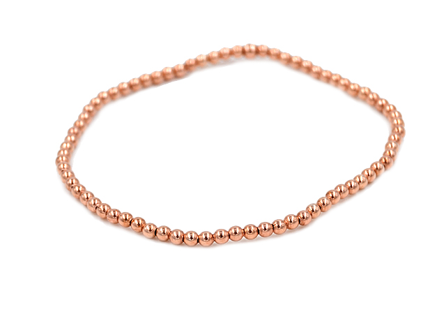 Kugelarmband (17.5 cm) (2.5 mm) rosévergoldet