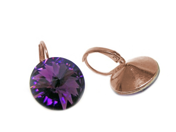 Brisur HK 14 TB (14 mm Stein) in Rose vergoldet 