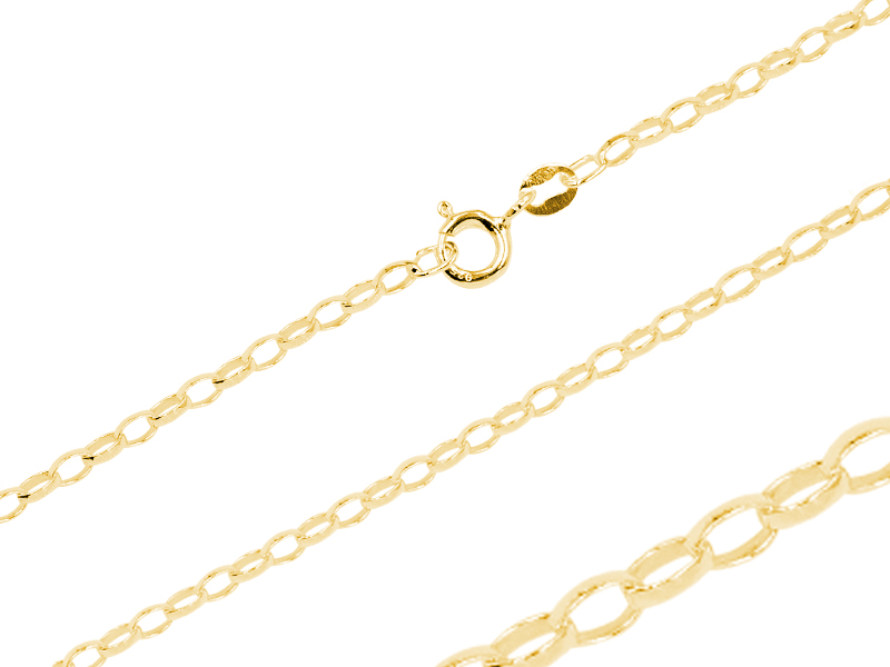 Erbskette oval (2.35 mm) vergoldet