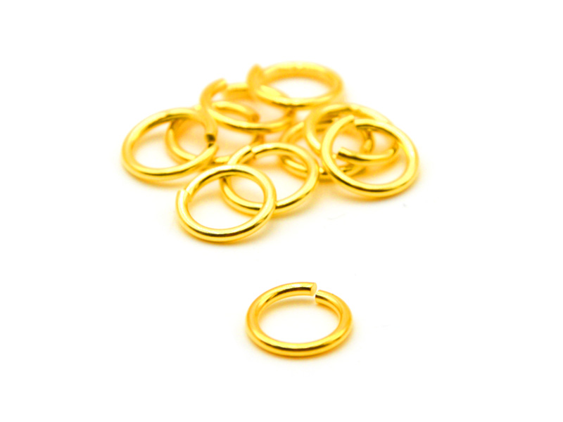 Biegeringe offen (7.0mm x 1.0mm) (10er Pack) vergoldet
