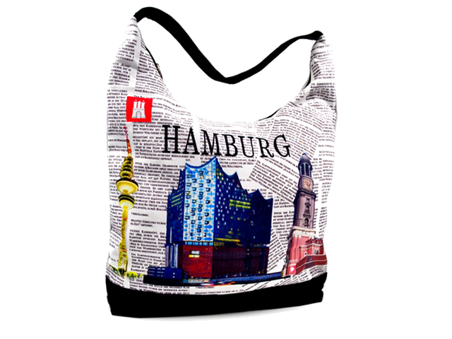 Umhängetasche "Hamburg City" (420 mm x 260 mm x 250 mm)