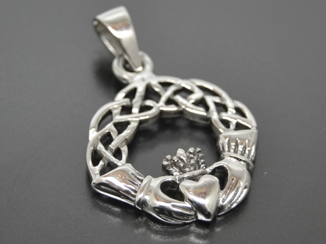 Anhänger Irischen Claddagh aus Sterlingsilber