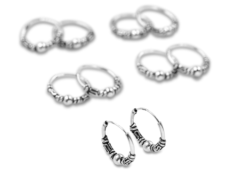 Bali Creolen (1.4 x 14mm) (5 Paar)