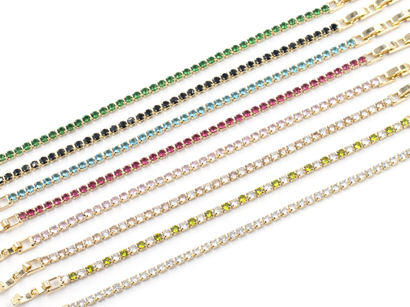 Tennisarmband mit Premium Crystal (15.5 cm) vergoldet