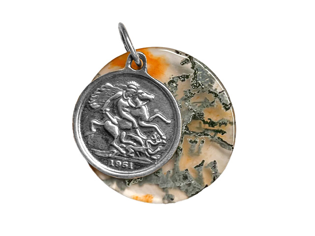 Anhänger Elisabeth mit Achatscheibe