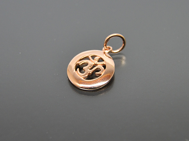 Anhänger OM, AUM rosévergoldet