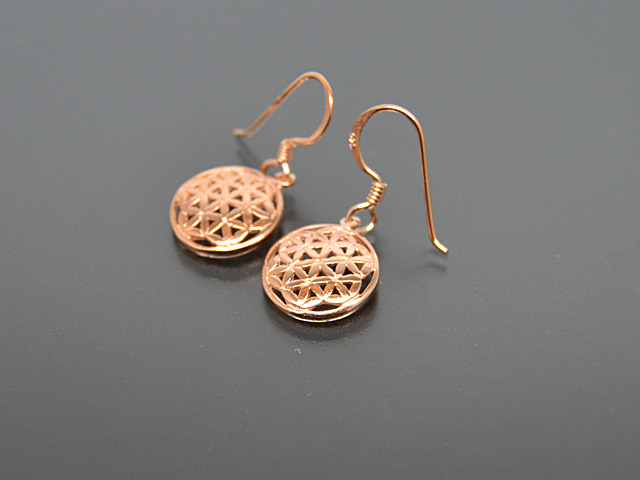 Ohrhänger "Blume des Lebens", rosegold