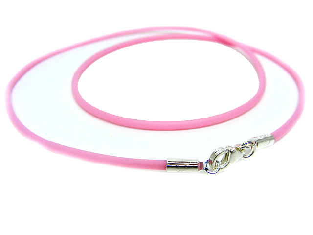 Kautschukkette (2mm) (45 cm) (2 St.) mit Karabiner (Rosa No.52)