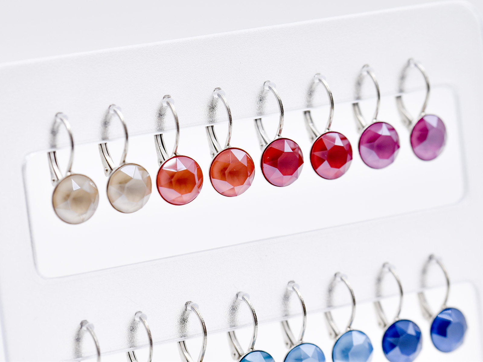 Display Ohrhänger HK39TB mit Premium Crystal in 8 mm (16 Paar) - Summery Delite Edition 