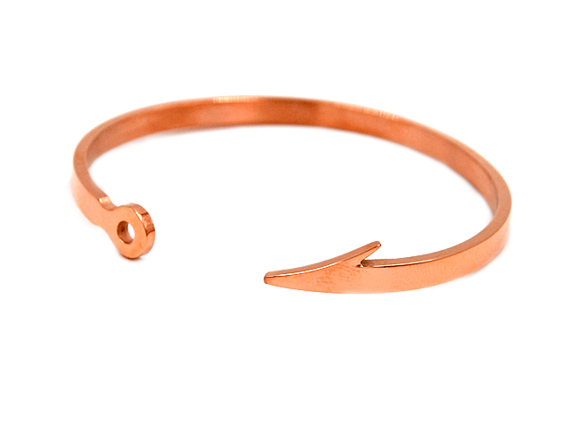 Edelstahlarmreifen "Ebba",rosevergoldet ( 19 cm )