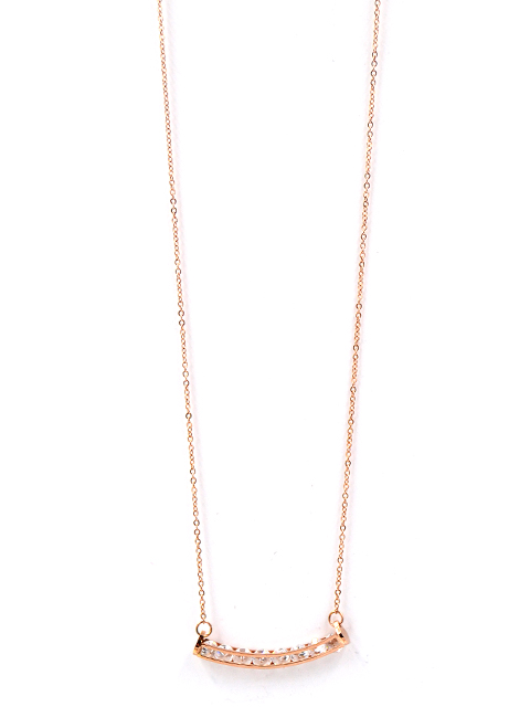 Edelstahlkette "Bogen" rosevergoldet (44-49cm)