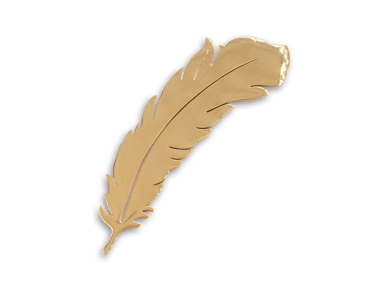 Brosche Feder