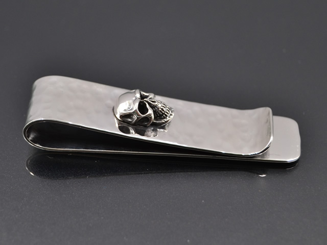 Geldklammer Totenkopf gehämmert