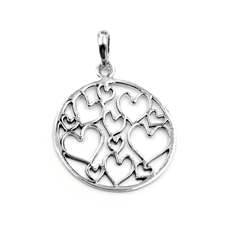 Anhänger Kreis mit Herzen