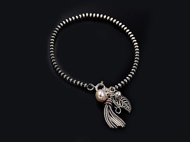 Kugelarmband "Basia" Blatt (17+3cm)