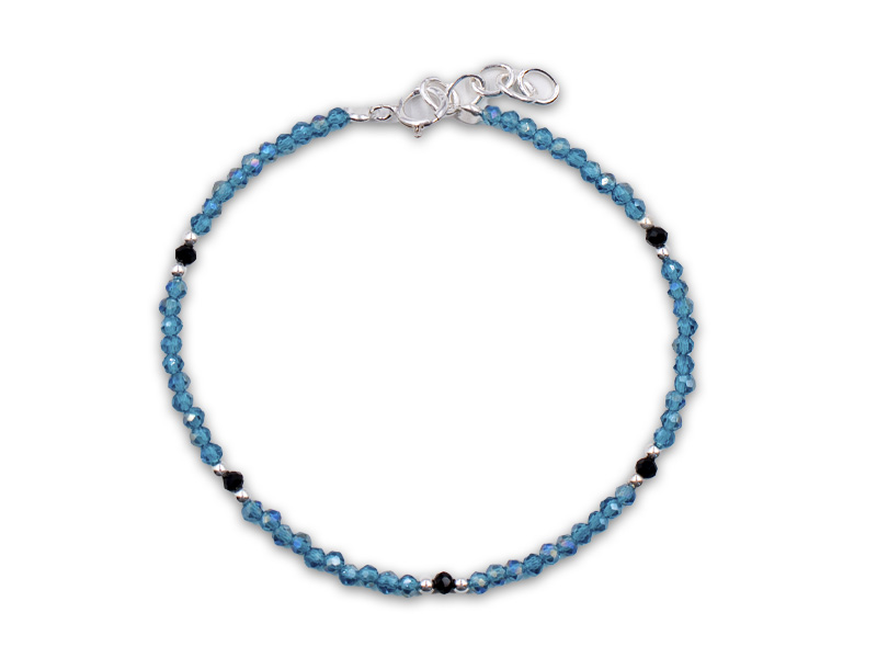 Armband mit Glassteinen (17 cm + 2.0 cm) (3.0 mm)