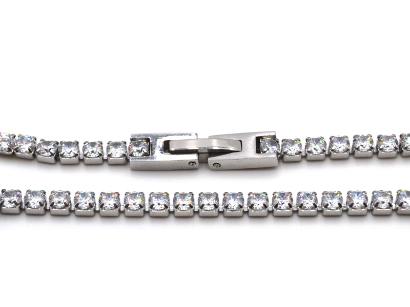 Edelstahlarmband mit Zirconia