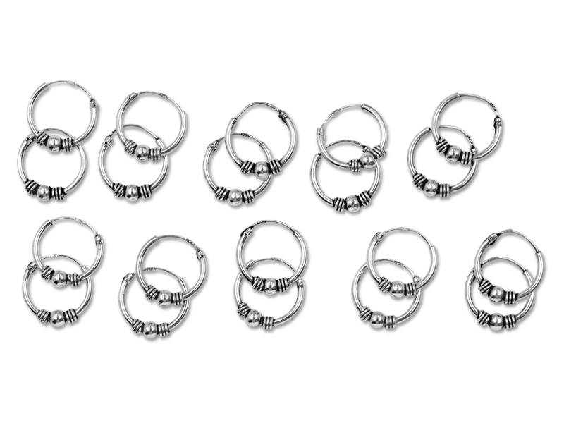 Bali Creolen (1.2 mm x 12mm) (10 Paar)