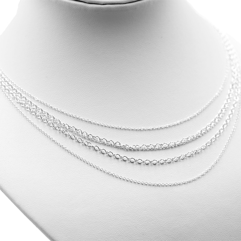 Erbskette mehrreihig (41 cm) (1.3 mm - 2.4 mm)